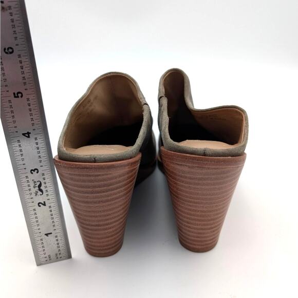 Joie Breana Wedge Mule Shoes Slip-On Almond Toe Women's" Olive Green Size US7B - Picture 4 of 12